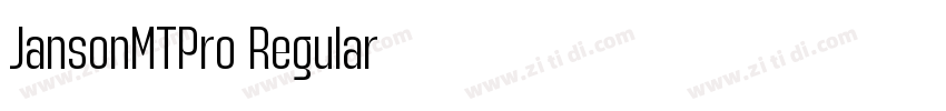 JansonMTPro Regular字体转换